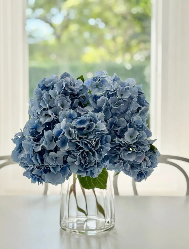 Hydrangea Stem 52cm Blue