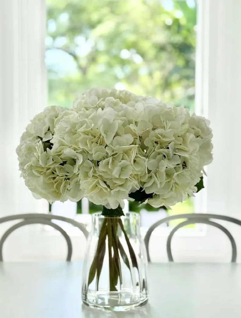 Hydrangea Stem 52cm White