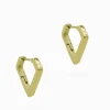 Inverted Peak Lever Hoops Gold