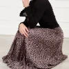 Jane Pleat Skirt Leopard