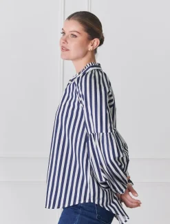 Jo Stripe Shirt Navy
