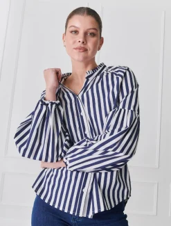 Jo Stripe Shirt Navy