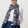 Joseph Cashmere Scarf Navy grey