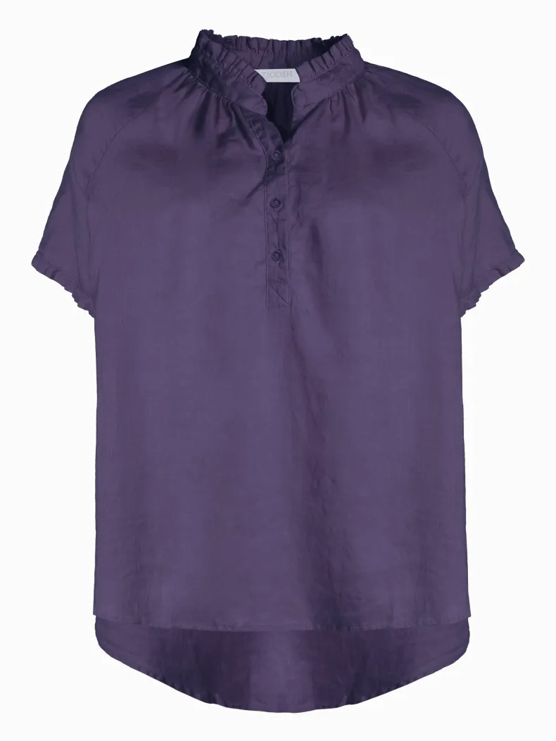 Kell Bell Linen Shirt Navy