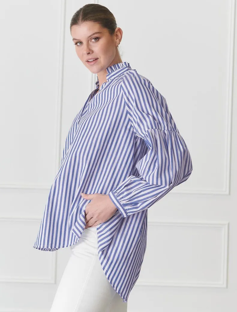 Kell Shirt Stripe Blue