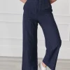 Kirsty Chalk Striped Pant Navy