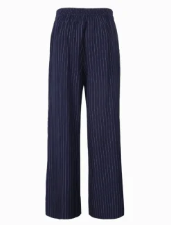 Kirsty Chalk Striped Pant Navy