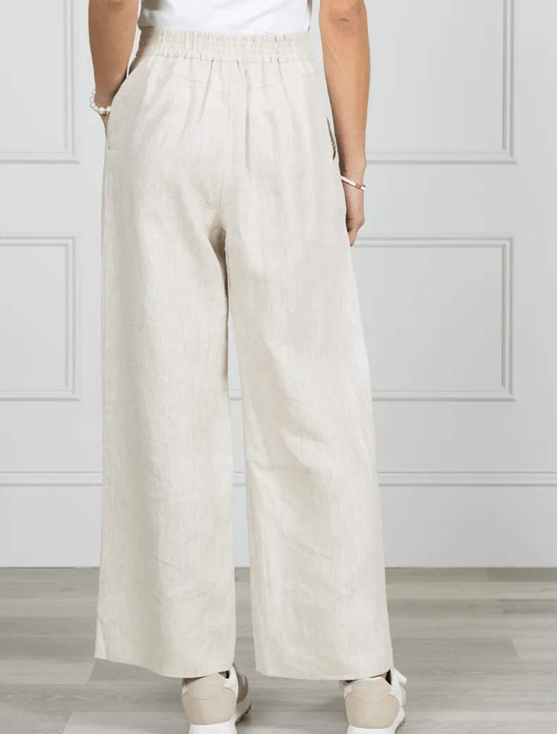Kirsty Linen Pant Oatmeal - FINAL SALE