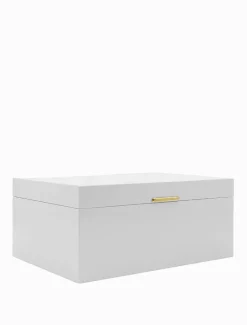 Lacquered Jewellery Box White Large