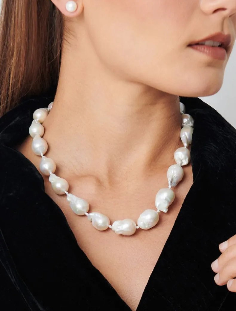 Large Baroque Pearl Necklace