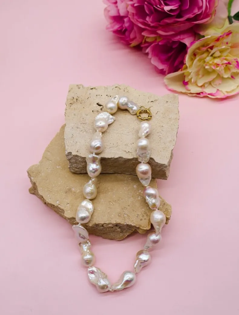 Large Baroque Pearl Necklace