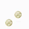 Laser Flower Studs Gold
