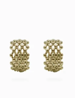 Lattice Hoops Gold