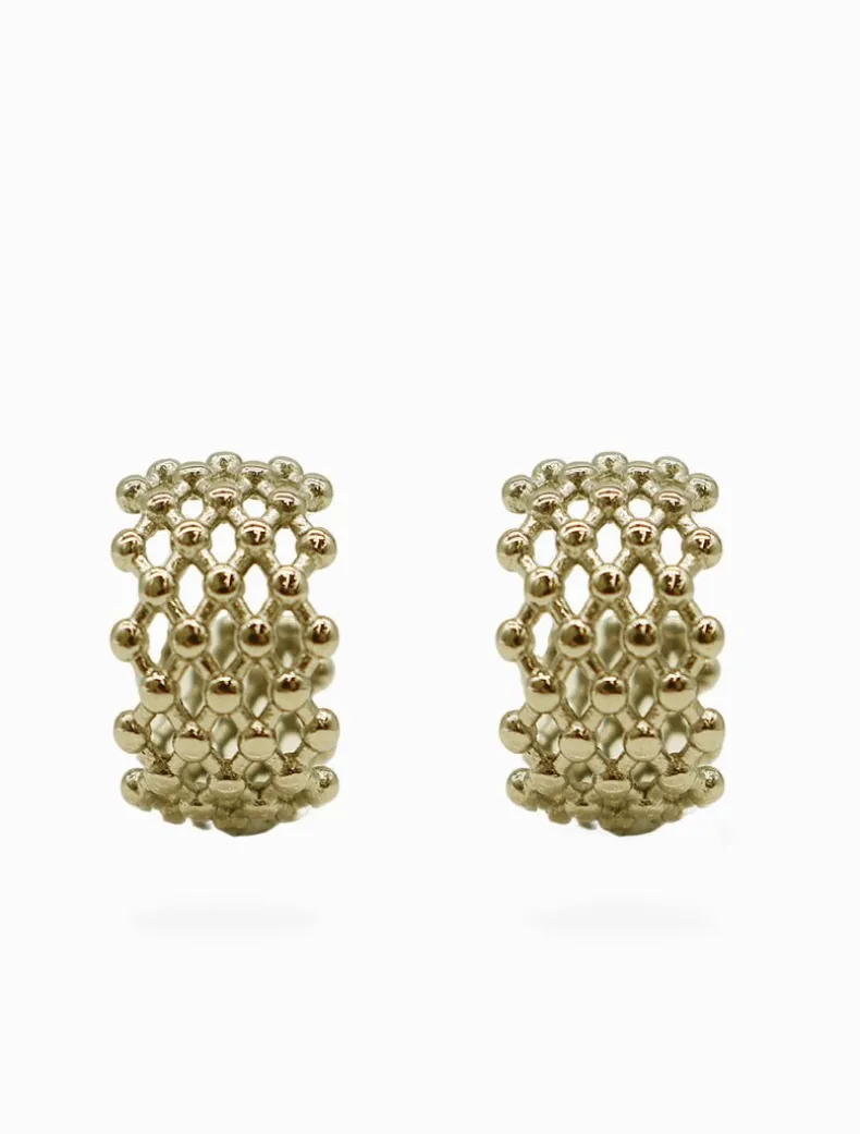 Lattice Hoops Gold