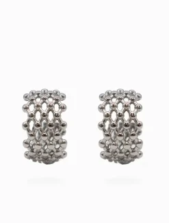 Lattice Hoops Silver