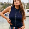 Layla Knit Tank Navy- FINAL SALE