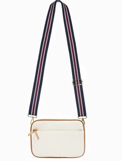 Leah Canvas Cross Body Bag White
