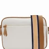 Leah Cross Body Bag Dual Tone White Tan
