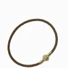 Leather Insignia Bracelet Chocolate