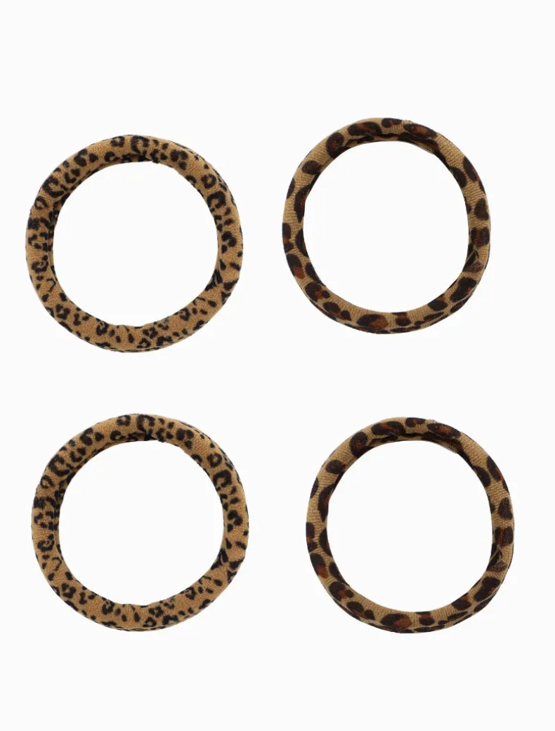 Leopard Hair Ties Set of 4