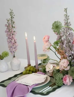 Lilac 30cm Dinner Candle (Pack of 4)