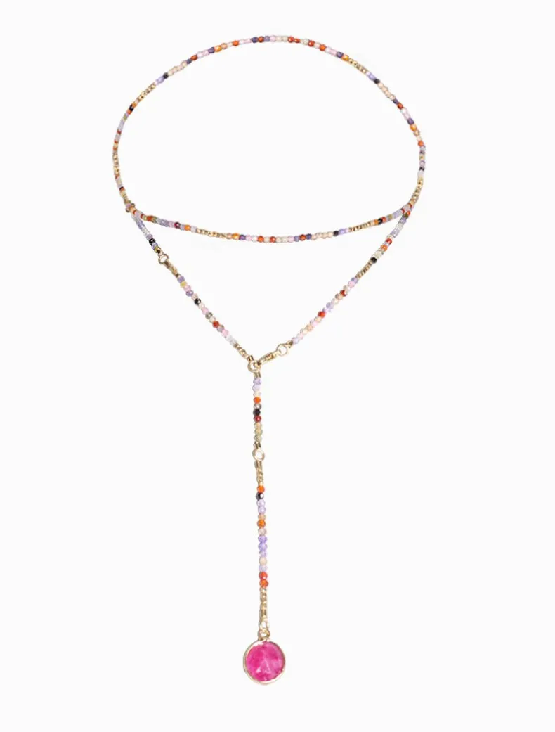 Lilac Summer Double Length Necklace