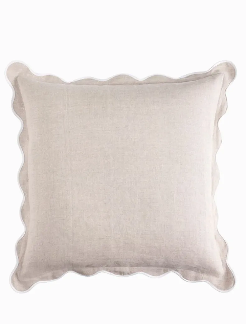 Linen Scallop Cushion 55cm x 55cm