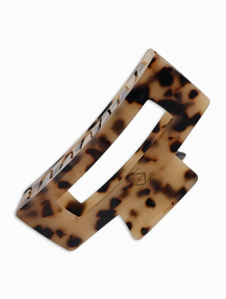 Logo Claw Clip Light Tortoise