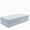 Long Lacquered Jewellery Box Blue