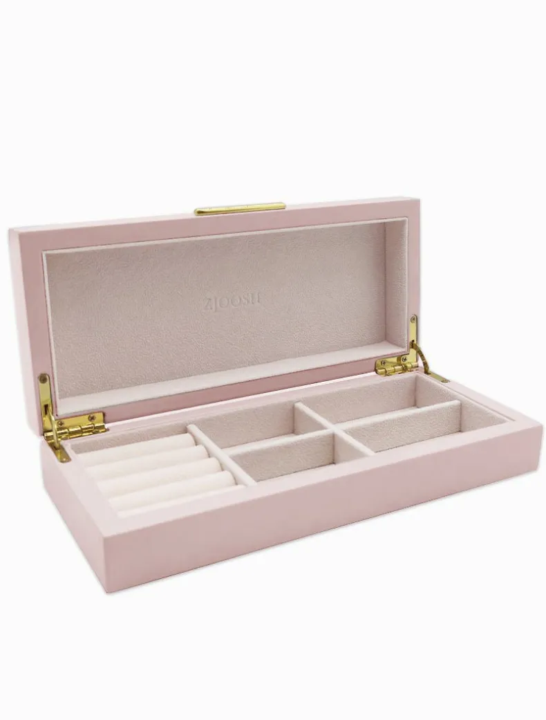 Long Lacquered Jewellery Box Pink