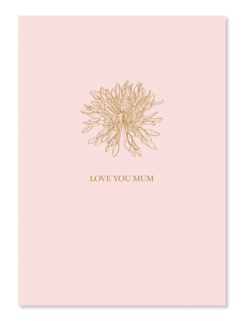Love You Mum Flower Card