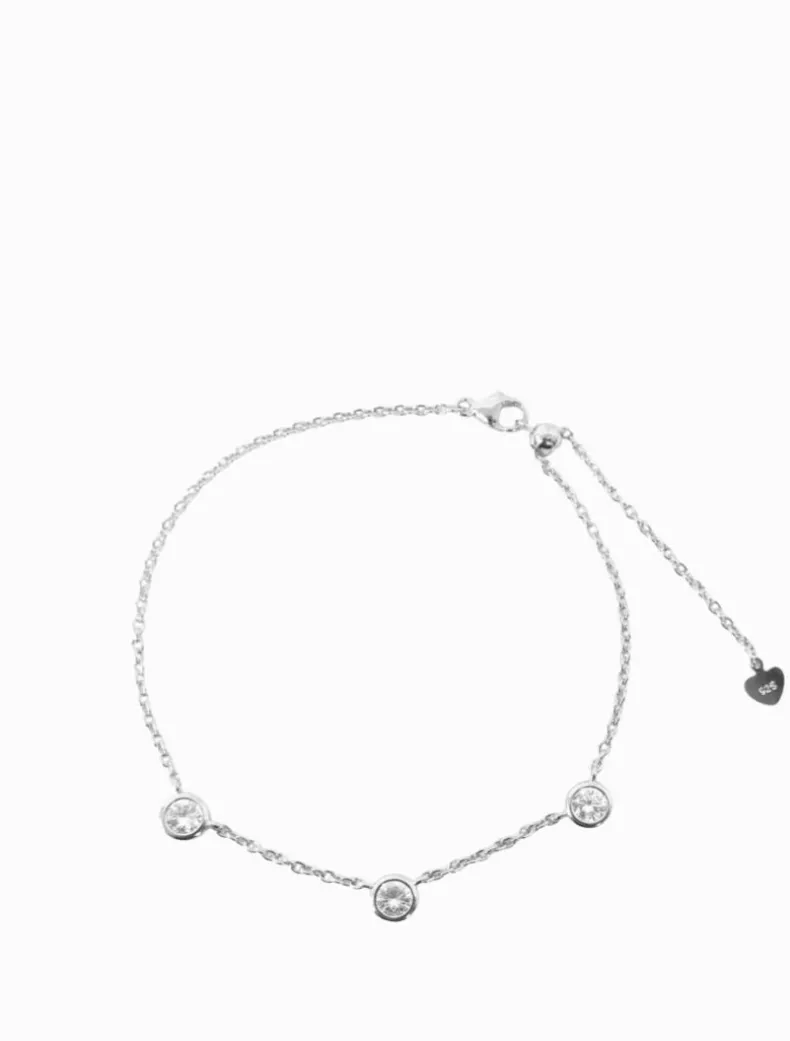 Lucienne Cubic Zirconia Spaced Bracelet Rhodium