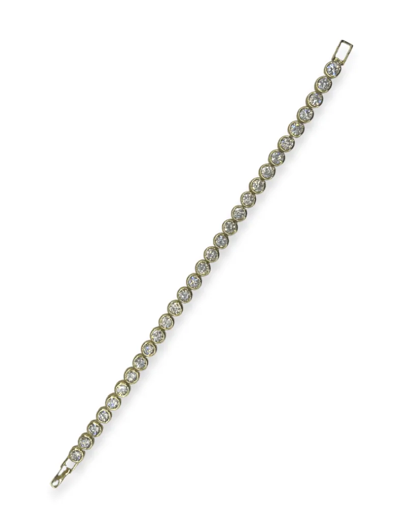 Lucienne Cubic Zirconia Tennis Bracelet Gold