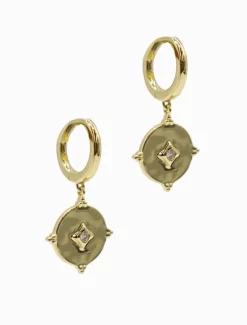 Lucienne Disk and Crystal Drops Gold