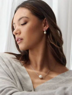 Lucienne Freshwater Pearl on Chain 925 Rhodium