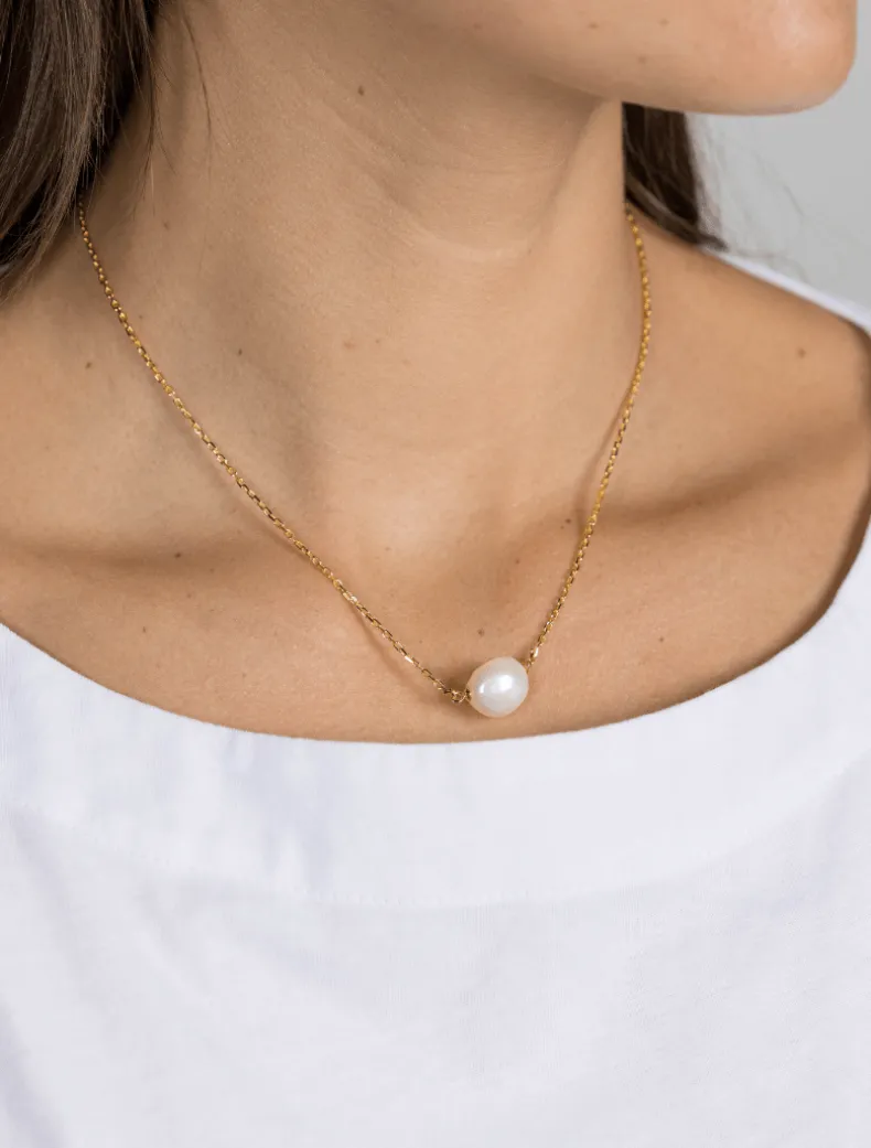 Lucienne Freshwater Pearl on Chain 925 Gold