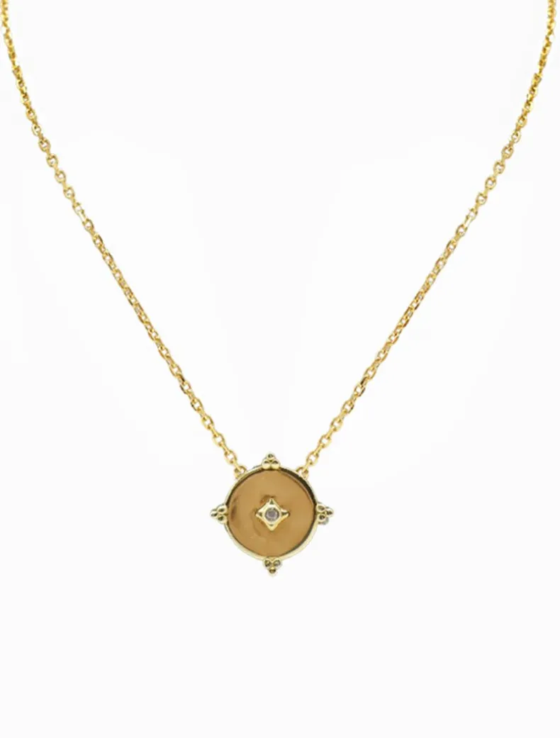 Lucienne Gold and Crystal Pendant