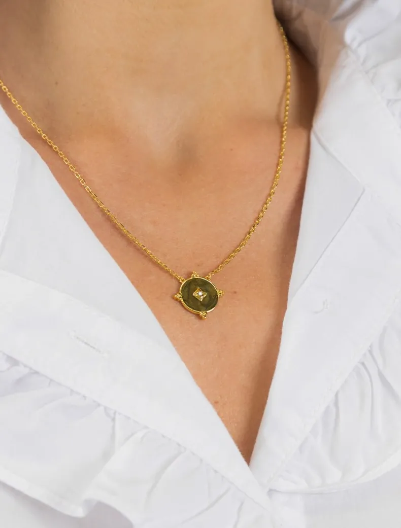 Lucienne Gold and Crystal Pendant
