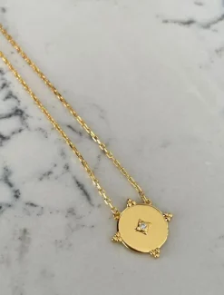 Lucienne Gold and Crystal Pendant