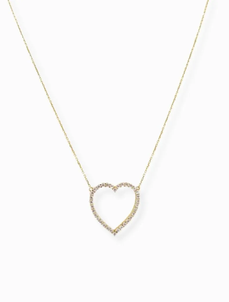 Lucienne Open Heart Necklace Gold