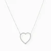 Lucienne Open Heart Necklace Rhodium