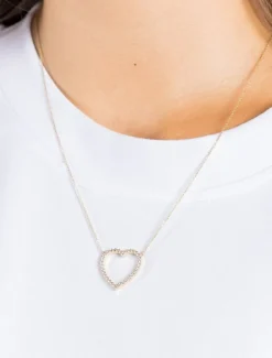 Lucienne Open Heart Necklace Gold