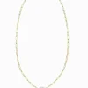 Lucienne Paper Clip and Pearl Necklace Gold