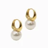 Lucienne Pearl Ball Huggies 925 Gold