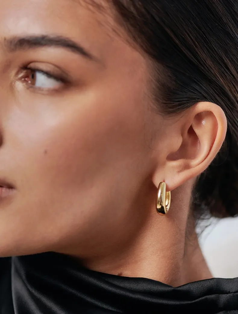 Lucienne Tear Drop Huggies 925 Gold