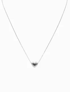 Lucienne Tiny Heart Necklace Rhodium