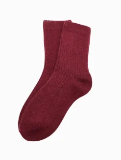 Luxurious Wool Blend Socks Merlot
