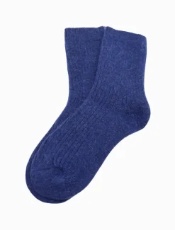 Luxurious Wool Blend Socks Blue