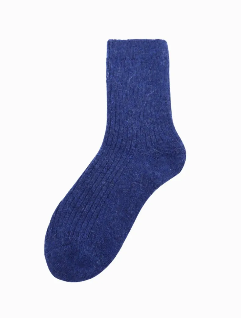 Luxurious Wool Blend Socks Blue