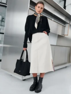 Madison Denim Skirt Bone